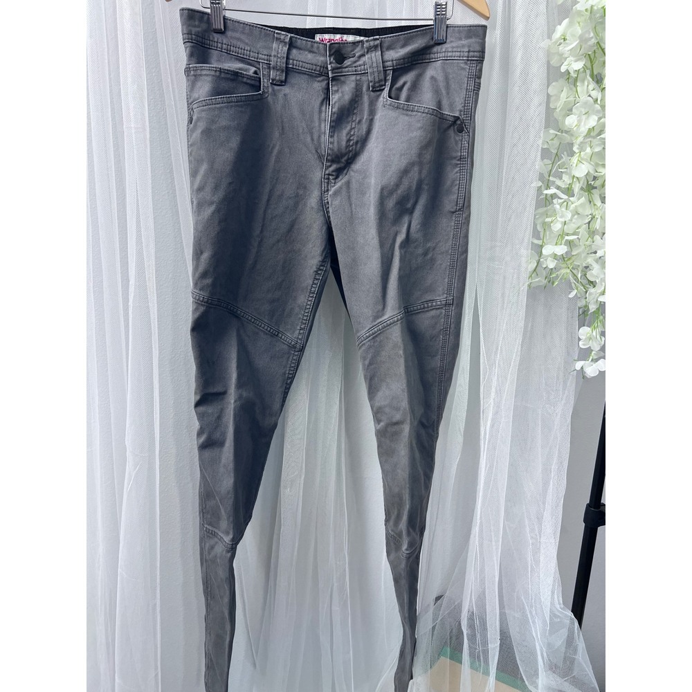 Wrangler Regular Fit Utility Pants Mens 32x34 Charcoal Gray Articulated Knee Zip